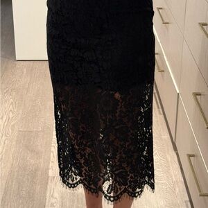 Elegant Black Lace Skirt